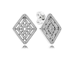 Pandora Geometric lines earrings Clear cubic zirconia